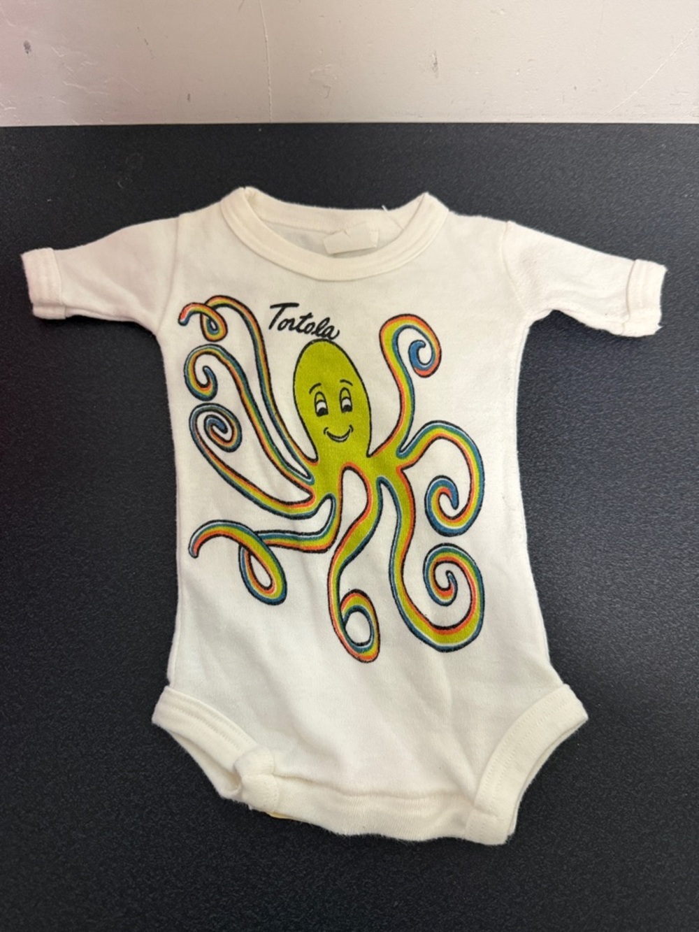 White Octopus Graphic Baby One-Piece by 80’s